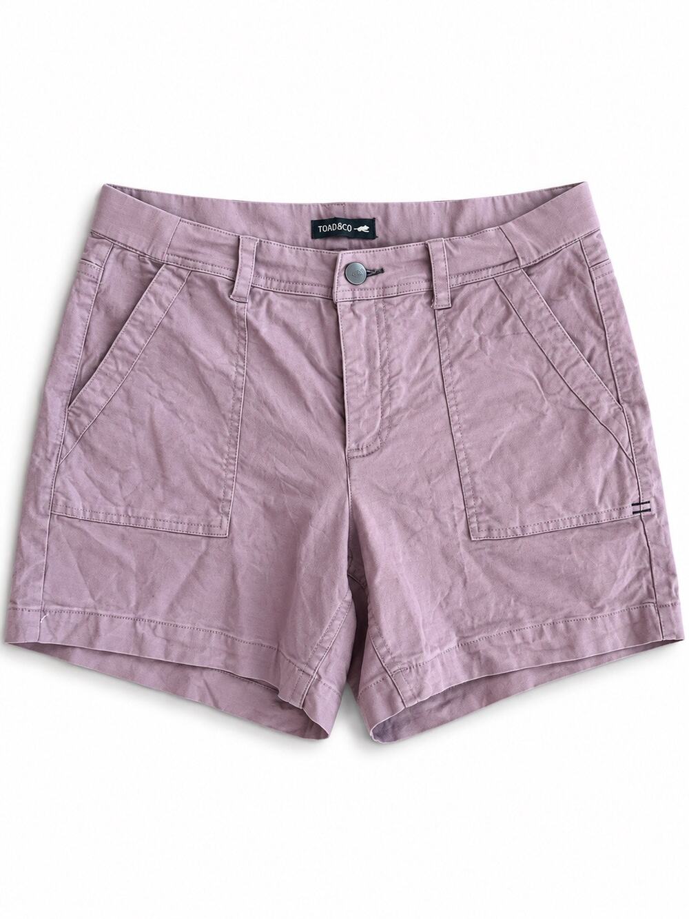 TOAD&CO Earthworks Camp Short Purple Size 4 EUC Organic Cotton